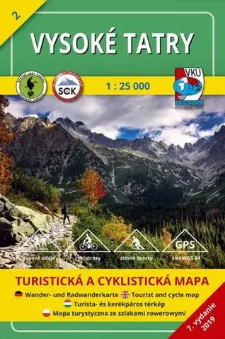 Turistika, skaly Vysoké Tatry - TM 2 - 1: 25 000