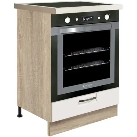 Kuchynské skrinky stojace Skrinka do kuchyne Favorit 17d Sonoma/White+Ribbeck