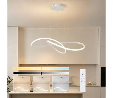 Svietidlá BRILAGI - LED stmievateľný luster na lanku INFINITY LED/80W/230V 80x80 cm biela + DO BRI909