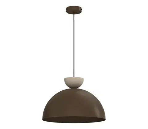 Svietidlá  Luster na lane NEVIS 1xE27/15W/230V pr. 38 cm hnedý 9713A