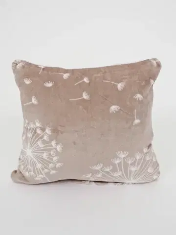Dekoračné obliečky MKLozkoviny.sk Obliečka na vankúš mikroplyš 40 × 40 cm - Púpavy cappuccino-  -