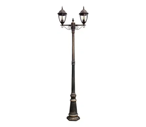 Záhradné lampy Redo 9609 - Vonkajšia lampa SEVILLA 2xE27/42W/230V IP44 zlatá/patina 9609
