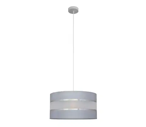 Svietidlá  Luster na lanku HELEN 1xE27/15W/230V pr. 40 cm šedá/strieborná W-KM 0804/1 GR+SL+MAT
