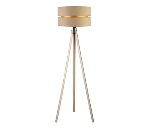 Lampy  - Stojacia lampa DUO 1xE27/60W/230V pr. 44 cm béžová AS0463+DU82672