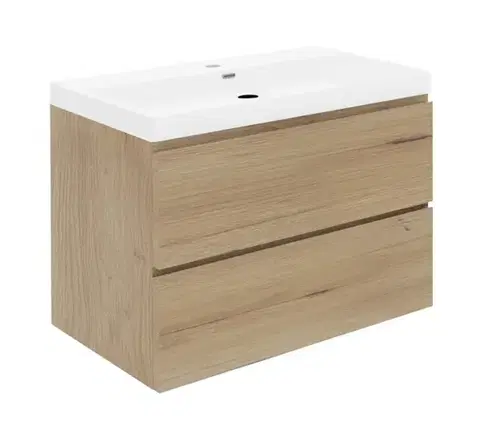 Kúpeľňový nábytok Kúpeľňová skrinka s umývadlom SAT B-Way 79x50x45 cm dub mat BWAY280OAKU4 BWAY280OAKU4