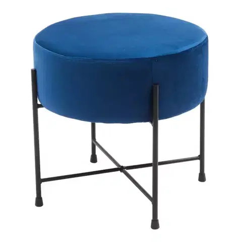 Taburetky na sedenie Taburetka Bob Blue Velvet 16