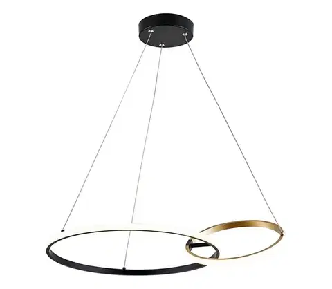 Svietidlá Rabalux 72296 - LED Luster na lanku EMILION LED/36W/230V čierna/zlatá 72296