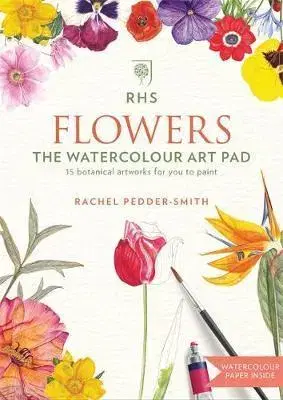 Maľovanky pre dospelých RHS Flowers The Watercolour Art Pad - Rachel Pedder-Smith
