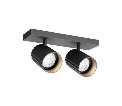 Svietidlá Redo 01-3403 - Bodové svietidlo DELPHI 2xGU10/7W/230V čierna 01-3403