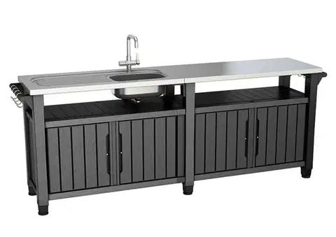 Záhradné stoly KETER Stôl UNION COOK 415l | grafit