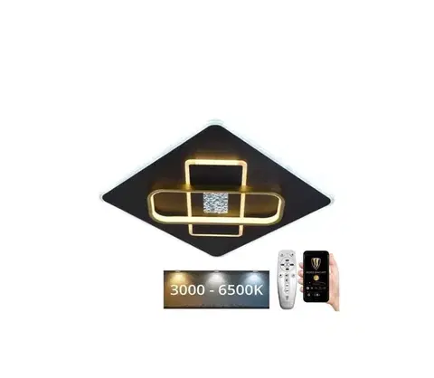 Svietidlá  LED Stmievateľné stropné svietidlo LED/90W/230V čierna + diaľkové ovládanie J1326/B