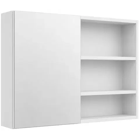 Kúpeľňový nábytok CERANO - Kúpeľňová zrkadlová skrinka Orea - biela matná - 120x65x15 CER-661927