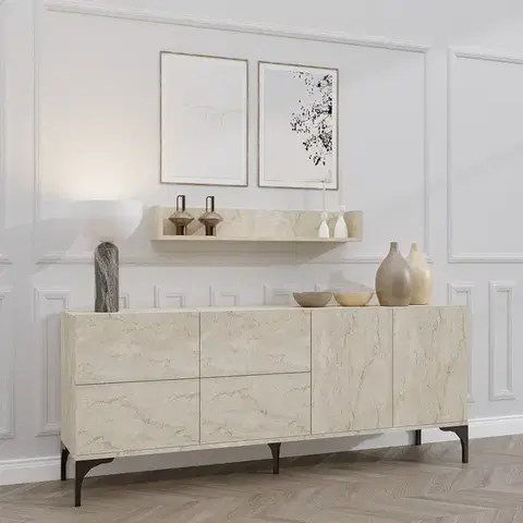 Komody Konzolový stolík Stella - Travertine