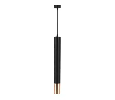 Svietidlá  Luster na lanku 1xGU10/35W/230V 50 cm čierna/zlatá 6689