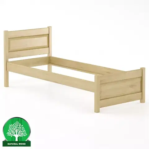 Drevené postele Posteľ buková LK120–80x200 prírodné