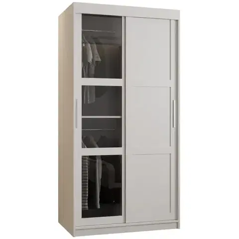 Šatníkové skrine Skriňa Dome III 100 biela