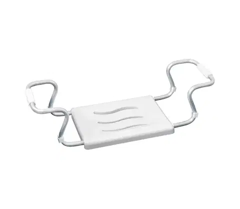 Svietidlá WENKO 17930100-Sedátko do vane SECURA 26x18 cm biela/strieborná 17930100