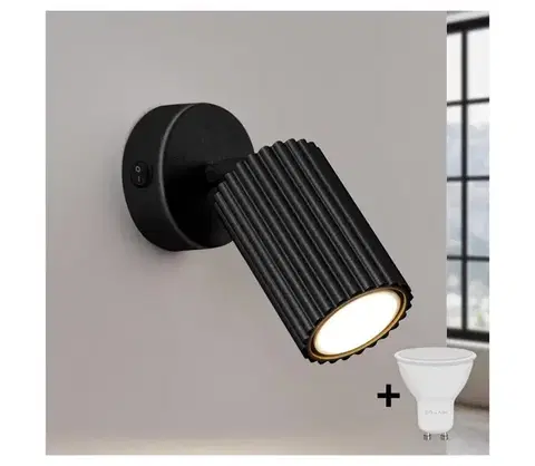 Svietidlá BRILAGI - LED nástenné bodové svietidlo CRESTO 1xGU10/10W/230V čierna BR.1579