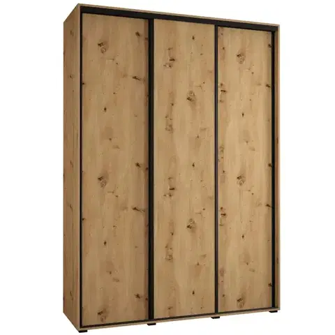 Šatníkové skrine Skriňa 45 Canaris 1 190 artisan/čierna