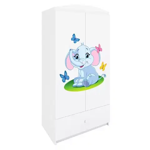 Skrine do izieb Skriňa Babydreams Biely – Slon