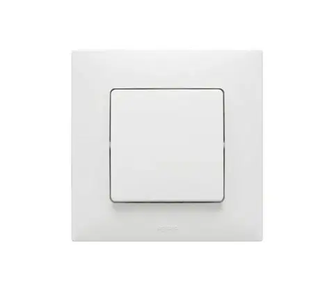 Predlžovacie káble Legrand - Jednopólový vypínač č. 1/0 s rámikom NILOE biely LR0028+LR0025