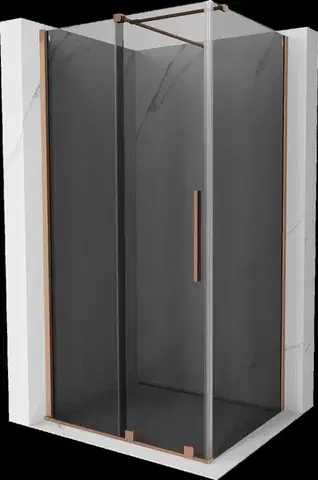 Sprchovacie kúty MEXEN/S - Velár sprchovací kút, posuvné dvere 150 x 100, grafit, meď kartáčovaná 871-150-100-41-65