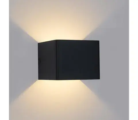 Svietidlá BRILAGI - LED vonkajšie nástenné svietidlo DONNANI LED/5W/230V 10 cm čierne IP44 BRI755