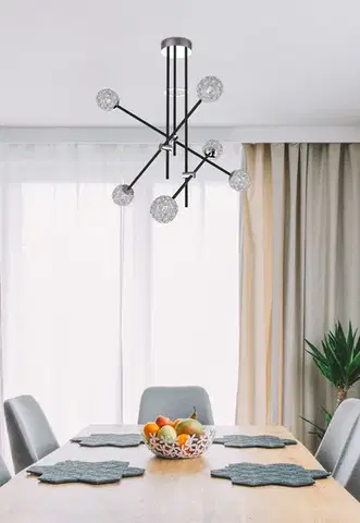 Stropná svetla Stropná lampa Apeti Paksos 6xG9 LED čierna