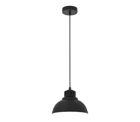 Svietidlá  Luster na lanku SVEN 1xE27/15W/230V čierna 9081