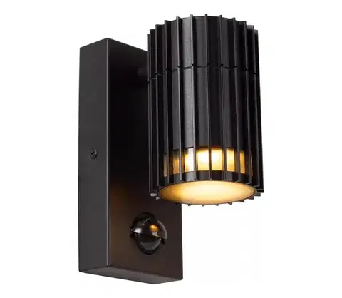Svietidlá Lucide 11839/01/30 - Vonkajšie nástenné svietidlo so senzorom TIMBALA 1xGU10/7W/230V IP44 11839/01/30