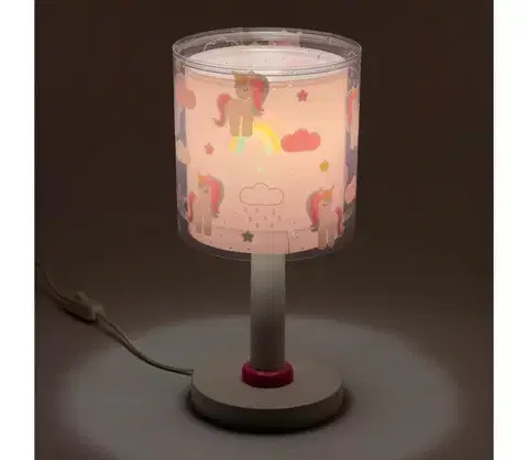 Lampy Dalber 41591N - LED detská lampička UNICORNS 1xG4/4W/230V ružová 41591N