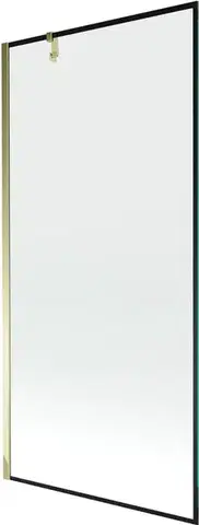Sprchové dvere MEXEN/S - Next vaňová zástena FIX 90 x 150, čierna dekor, zlatá 895-090-000-00-70-50