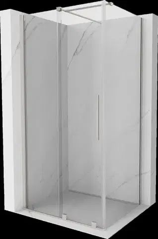 Sprchovacie kúty MEXEN/S - Velár sprchovací kút, posuvné dvere 90 x 75, transparent, nikel kefovaná 871-090-075-01-97