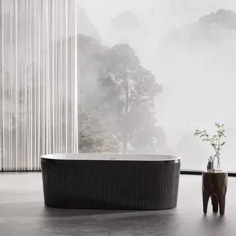 Voľne stojace vane Voľne stojaca vaňa Lux Black 170x80x58