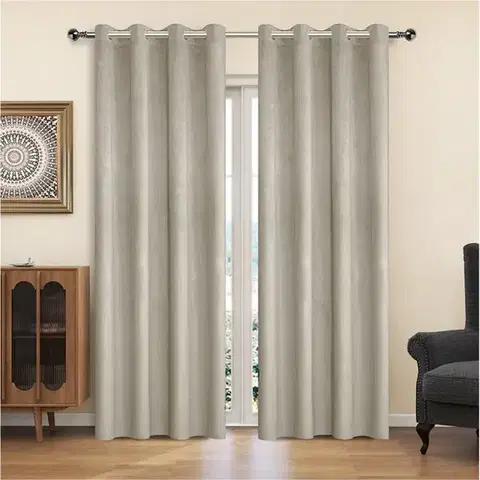 Metrážne závesy Závesový materiál YC11933/200G/113 svetlobéžová 150 cm Tovar na mieru