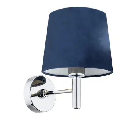 Svietidlá Argon 3908 - Nástenná lampa BOLZANO 1xE27/15W/230V modrá/lesklý chróm 3908