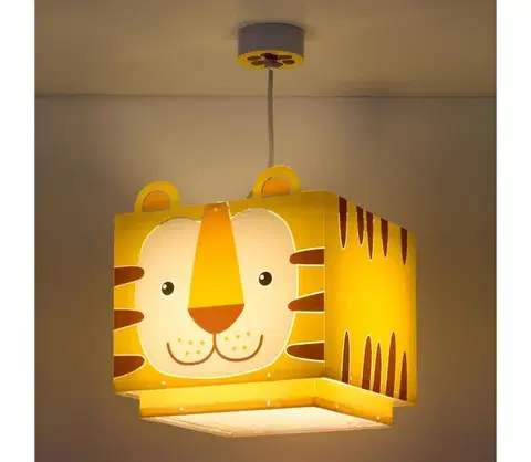 Svietidlá Dalber 64562 - Detský luster LITTLE TIGER 1xE27/60W/230V 64562M