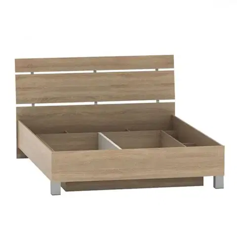 Postele KONDELA Luna 180 posteľový rám s úložným priestorom dub