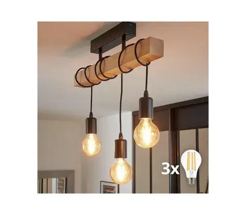 Svietidlá Eglo 55247 - LED Prisadený luster TOWNSHEND 3xE27/60W/230V 55247