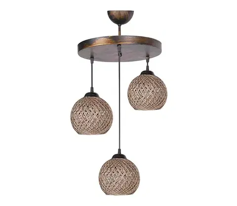 Svietidlá  Luster na lanku CRAYON 3xE27/60W/230V béžová 390FLH1604