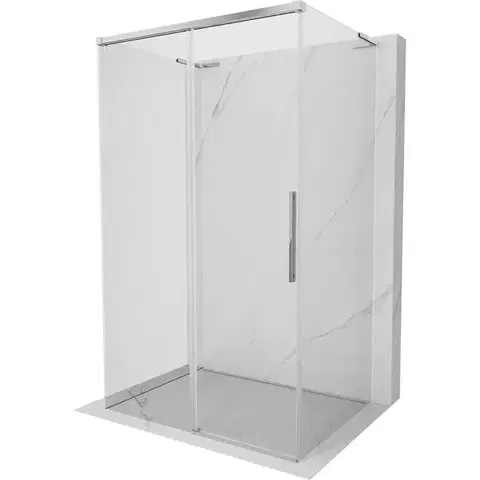 Sprchovacie kúty MEXEN/S - Rox-3S L sprchový kút 3 stenný, posuvný 100 x 110, transparent, chróm 8C2L-100-110-01-00-3S