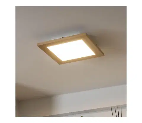 Svietidlá BRILAGI - LED Stmievateľné svietidlo SLIMFRAME WOOD LED/25W/230V 34x34 cm + DO BG1536+EG99421