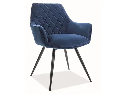 Stoličky Jedálenské kreslo LINEA VELVET Signal
