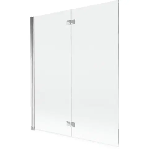 Sprchové dvere MEXEN - MIST vaňová zástena 140x150 cm 6mm 2-s, chróm, číra, ľavá 8A9-140-002-01-00-L