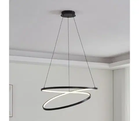 Svietidlá Eglo 901138 - LED Luster na lanku RUOTALE LED/42W/230V 3000K čierna 901138