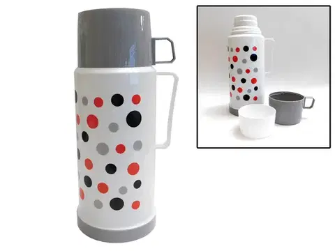 Termosky a termohrnčeky MAKRO - Termoska 1L bodkovaná