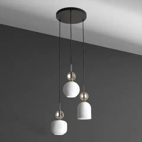 Lampy do obývačky Luster SOPHIA COGNAC WHITE 11592 PL3