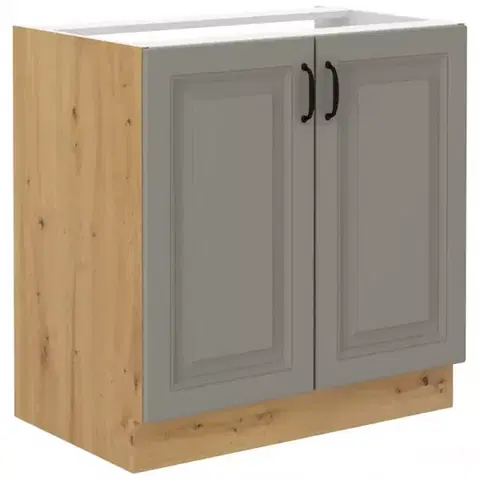 Kuchynské skrinky stojace Kuchynská skrinka Stilo claygrey/artisan 80zl 2f bb