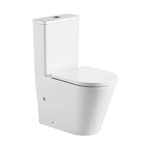 Doplnky do kúpeľne Mereo WC kombi, vario odpad, kapotované, Smart Flush RIMLESS, keramické, vr. sedátka VSD91T2