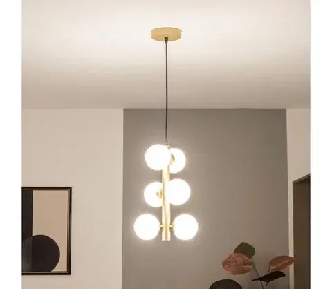 Svietidlá BRILAGI - LED Luster na lanku MILLA 6xG9/3W/230V zlatá/biela 6010-6GW